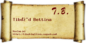 Tibád Bettina névjegykártya