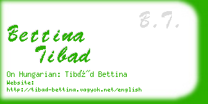 bettina tibad business card